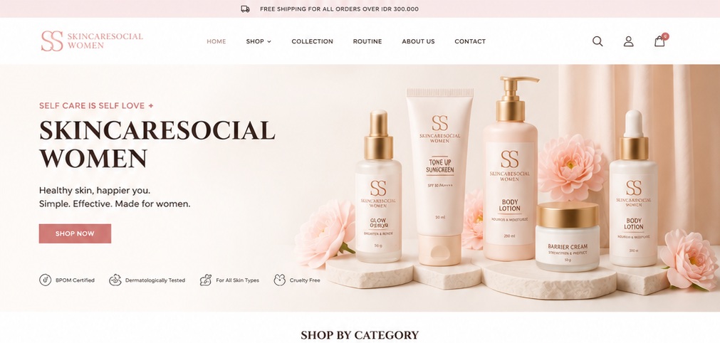 SKINCARESOCIAL WOMEN skincare collection